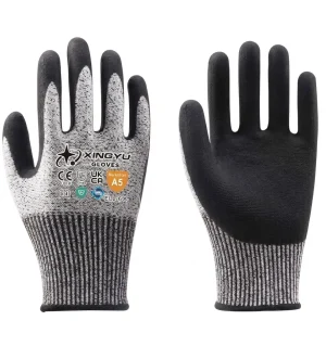 H5000E 13G Heavy-Duty ANSI A5 Cut and Puncture Resistant Gloves