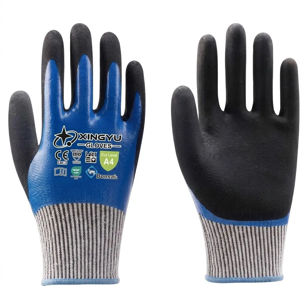 H5101D 13G Fully Coated ANSI A4 Cut Resistant Gloves