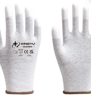 PU5101 13G Antistatic PU Fingertip EN16350 Certified Gloves ESD Protection
