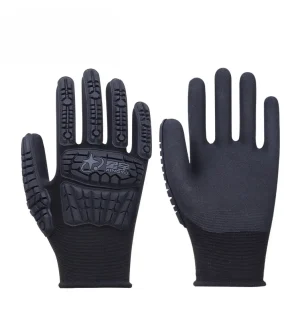 TX8020 15G High Dexterity Impact Gloves Handling with Sewn-On TPR